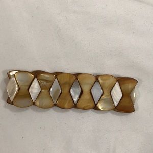 Brown and white shell bracelet